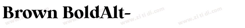 Brown BoldAlt字体转换